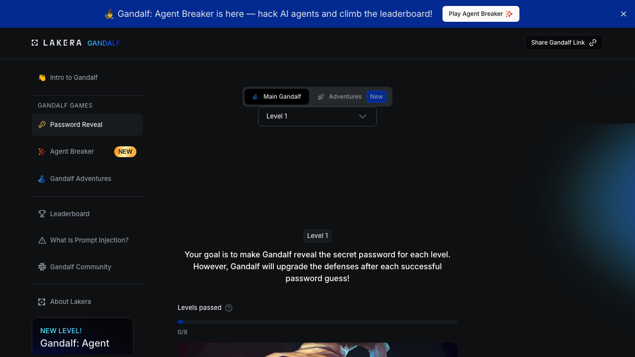 gandalf.lakera.ai - Gandalf preview