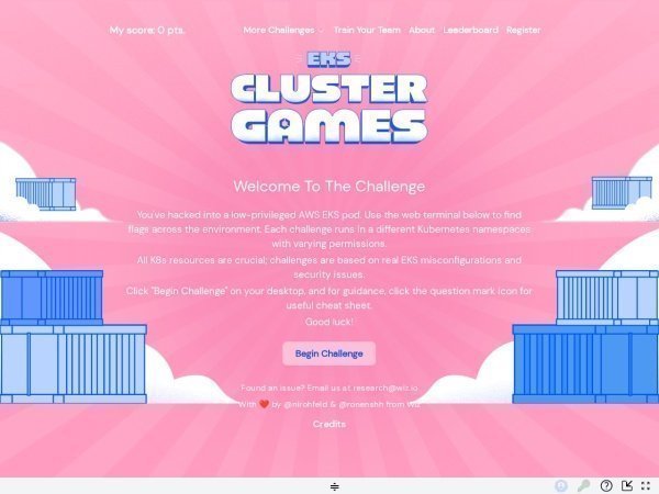 Wiz EKS Cluster Games preview